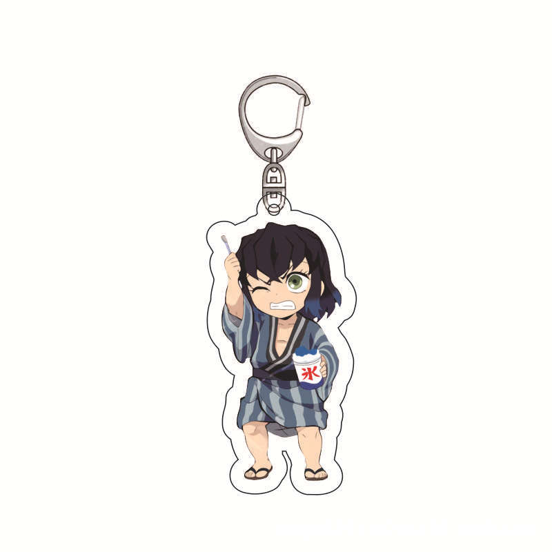 Anime Demon Slayer Acrylic Keychain Tanjiro Zenitsu Creative Accessory Charm Charm Decor Gift for Fans Collection