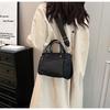Stylish Nylon Bag Women 2023 New Korean Style Autumn Winter Retro Fashion Square Bag Single Shoulder Bag Black