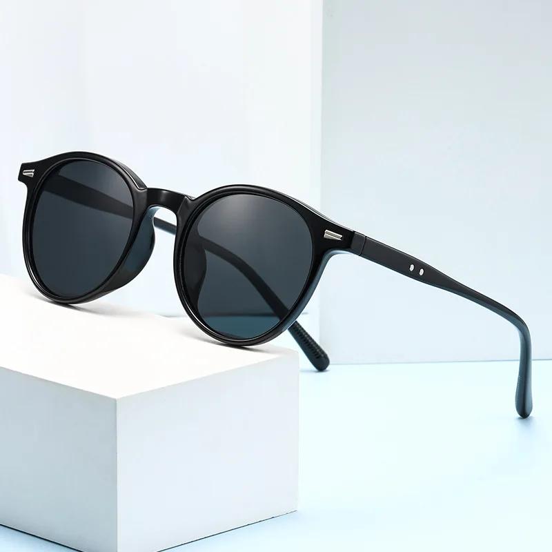 Women's Fashion Round Frame Sunglasses Men Casual Outdoor Driving Sports Eyewear Retro Ultralight UV400 Sun Glasses for Ladies