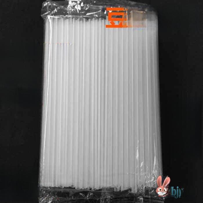 Disposable Sharp Tip Plastic Straws for Soy Milk Cup Freshly Ground Soy Milk Straw Hard Food Grade Plastic Individual Packaging
