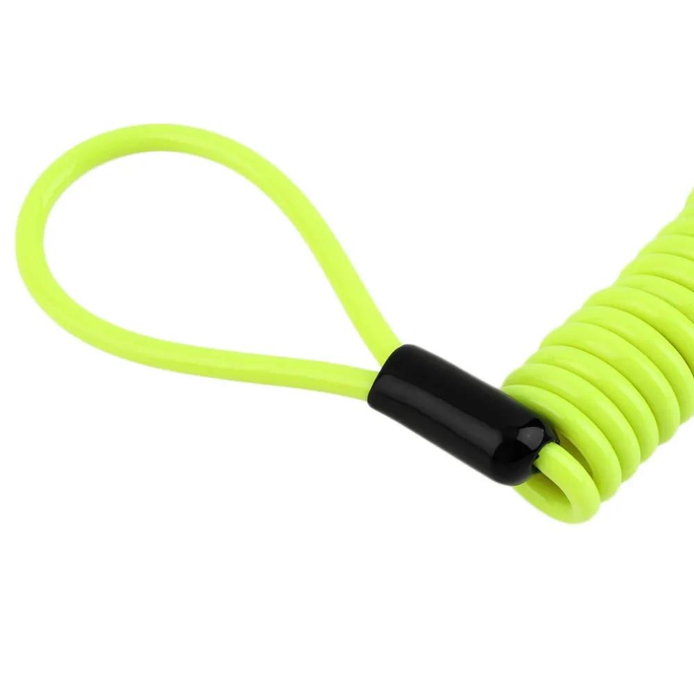 150cm Green Security Anti Thief Motorbike Motorcycle Wheel Disc Brake Alarm Lock & Bag and Reminder Spring Cable