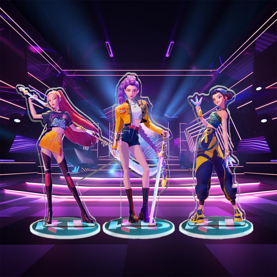 K-Pop: Demon Hunters Anime Character Stand Up Anime Decoration Character Photo Card Acrylic Desktop Stand