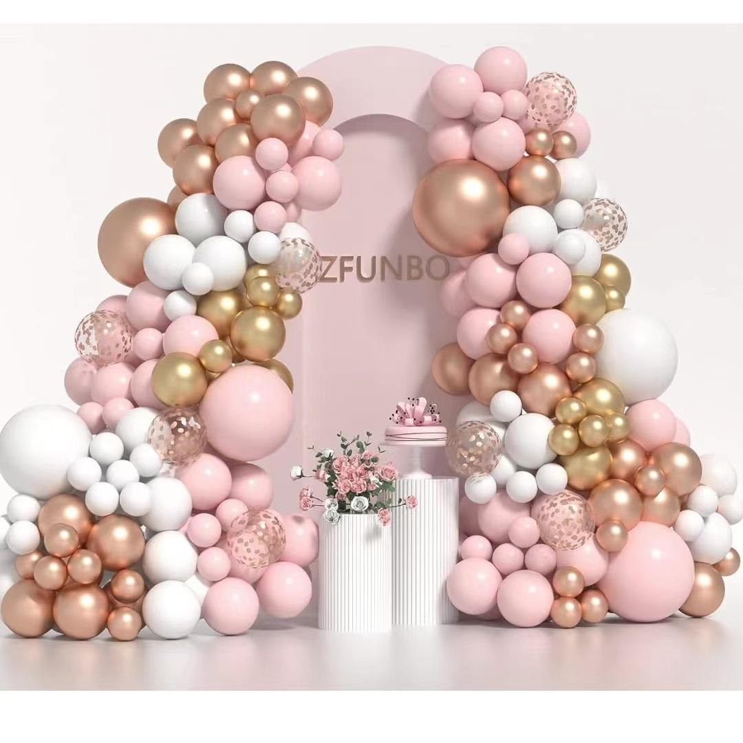 

Набор розовой гирлянды из воздушных шаров, принадлежности для вечеринки по случаю дня рождения, набор латексных шаров, свадебное украшение, композиция Set as shown