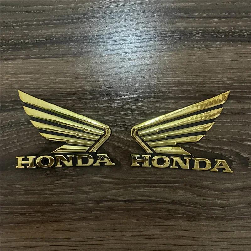 AAALY1 motorbike decal brand Badge Emblem wind moto stickers for honda dio CBR VFR fuel tank sticker motorcycle accessories car style золотой