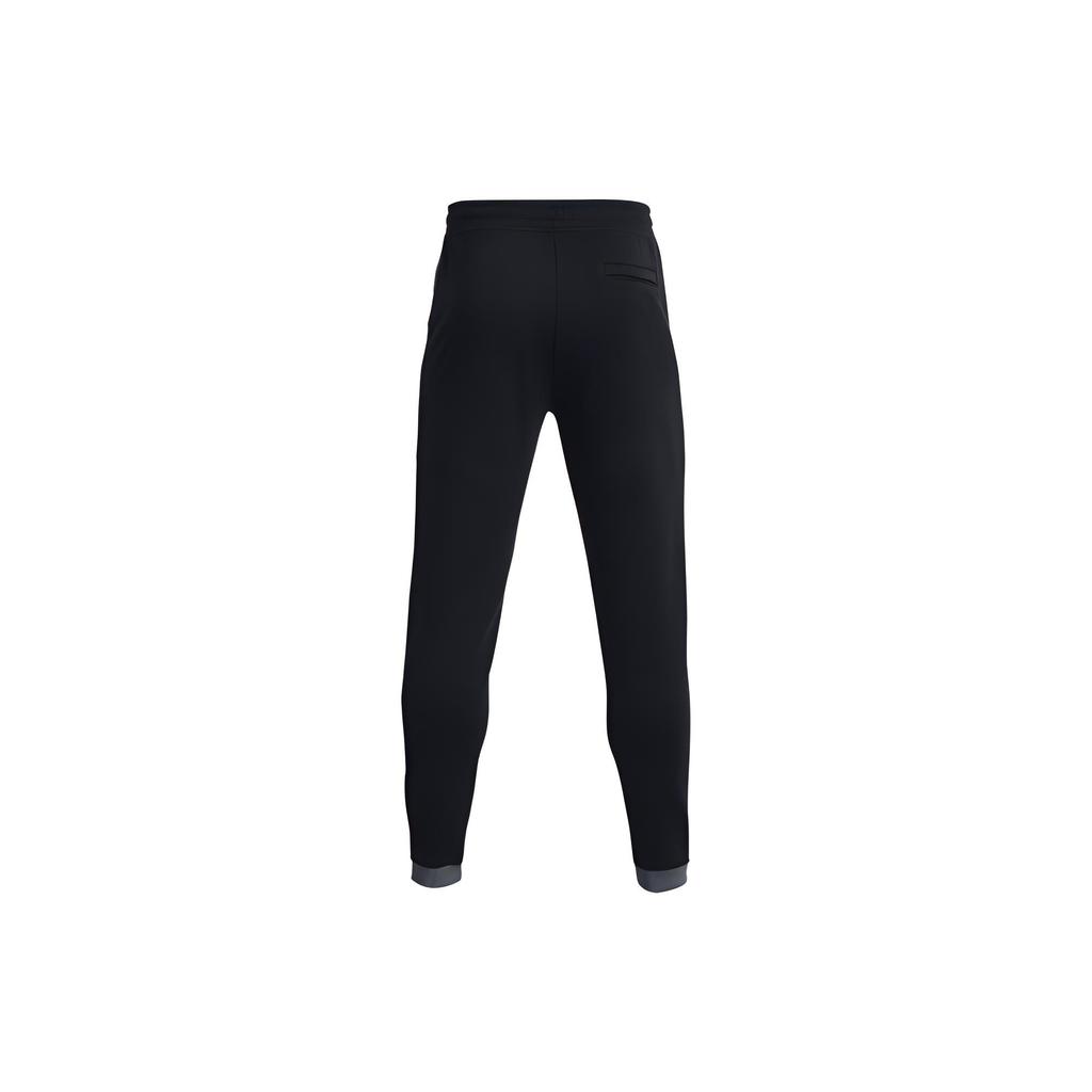 Under Armour Logo Print Mid-Rise Drawstring Jogger Pants Men Bottoms Black 1379661-001