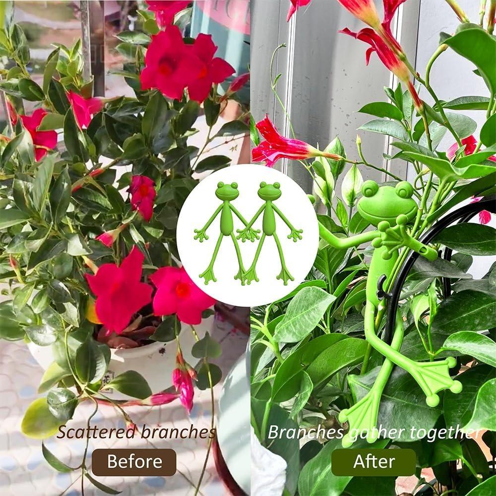 10pcs Frog Plant Stand Frog Plant Holder Flower Pot Hugger Plant Climbing Fixture Clips Cute & Stable Support Make Your Plants Stand More Upright