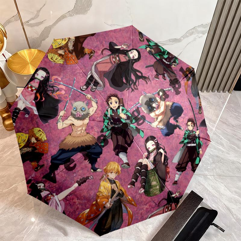 Japanese-style cartoon Demon Slayer Kamado Tanjiro & Kamado Nezuko umbrella including home travel and outdoor activities Multi functional umbrella 35