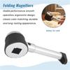 ABUL-Handheld 45X Folding Linen Tester Metal Magnifiers Cloth Thread Counter Magnifier Magnifying Glass With Light Calibration