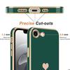 Coque de protection - BOOLING - pour iPhone 16e - Antichoc - Souple - Motif Cœur Vert Nuit