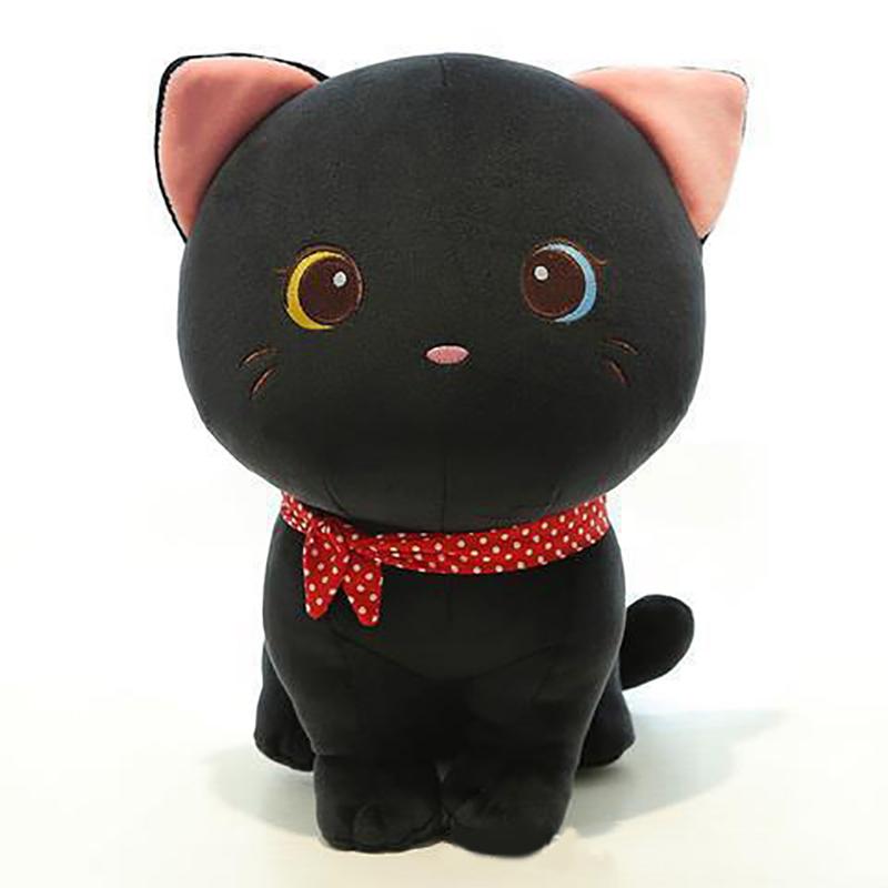 

1Pcs Cat Doll Sleeping Doll Pillow Simulation Kitten Black Cat Cute Children S Girl Kitten Plush Toy чорний