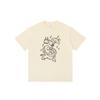 American Dragon Cartoon Print Crew Neck T-Shirt, Unisex Loose Fit Half Sleeve