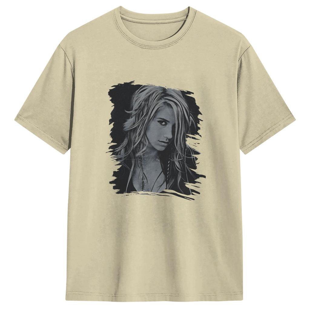 Singer Kesha TShirt Unisex Vintage TShirts Beach Comfortable Novelty Tee Shirt Loose Oversized Clothes