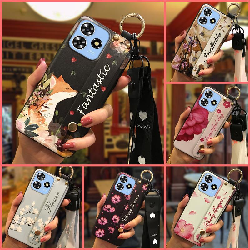 Fashion Design Soft case Phone Case For ZTE Blade A73 4G/V50 Smart Silicone Lanyard Shockproof Back Cover Dirt-resistant