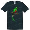 Quetzal Bird T Shirt Vibrant Tropical Perched Bird Art Nature Lover Tee Gift