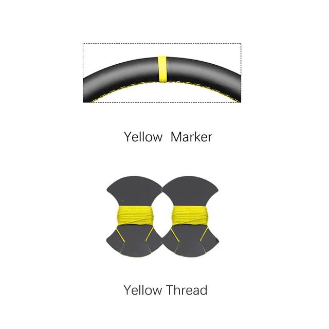 Black Faux Leather Car Steering Wheel Cover For Ford Mustang 2005 2006 2007 2008 20009 2010 2011 2012