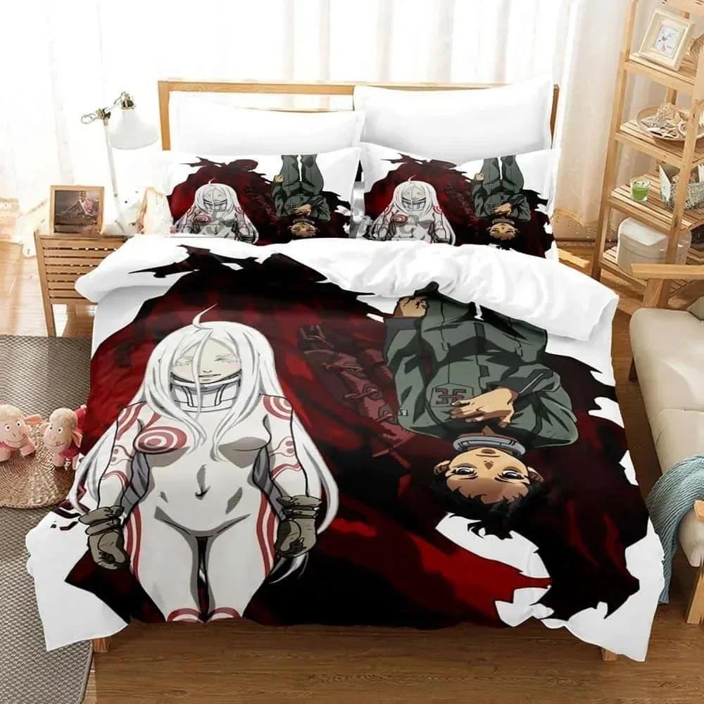 3D Anime Deadman Wonderland Printed Bed Set Duvet Cover Pillowcase Bedding Set Bed Linen Sheet Quilt Cover Full Queen King Size