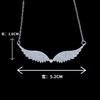 Collar Luz de Lujo Alas de Ángel Cadena para Clavícula Nicho Premium Alas Completamente Diamantadas Temperamento Versátil para el Trabajo Diario Cadena para el Cuello de Mujer