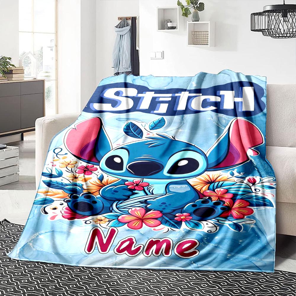Custom Name Lilo Stitch Dreamscape blanket for Couch & Bed, Plush Cozy Fuzzy Blanket Super Soft & Warm Blankets for Fall and Winter. 0908408