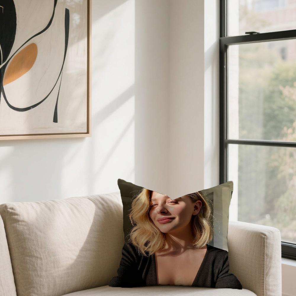 cushion cover For C-Chloe Sofa Moretz G-Grace Car Office Cafe Actor Soft And Comfortable Double-Sided Printing Pillow Cover