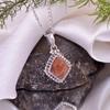 925 Sterling Silver Necklace ~ Sunstone Gemstone Pendant~ Gift For Her