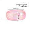 Punk Colorful Sparkling Transparent Wide Bracelet Chunky Party Geometric Arc Handmade Resin Acrylic Charm Bracelet Bangles Jewelry for Men and Women