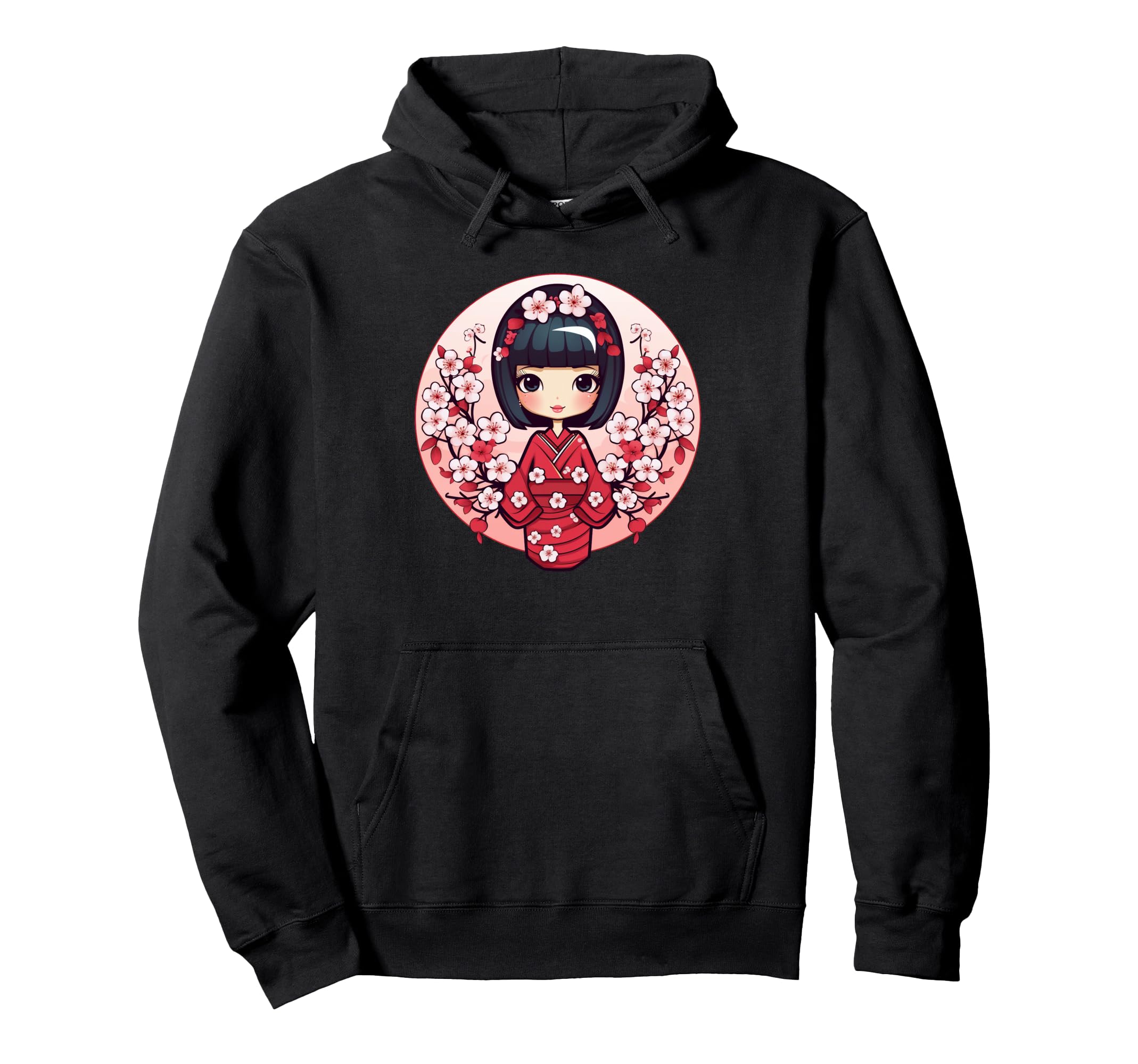 

Cute Cherry Blossom Kokeshi I Kokeshi Hoodie чёрный