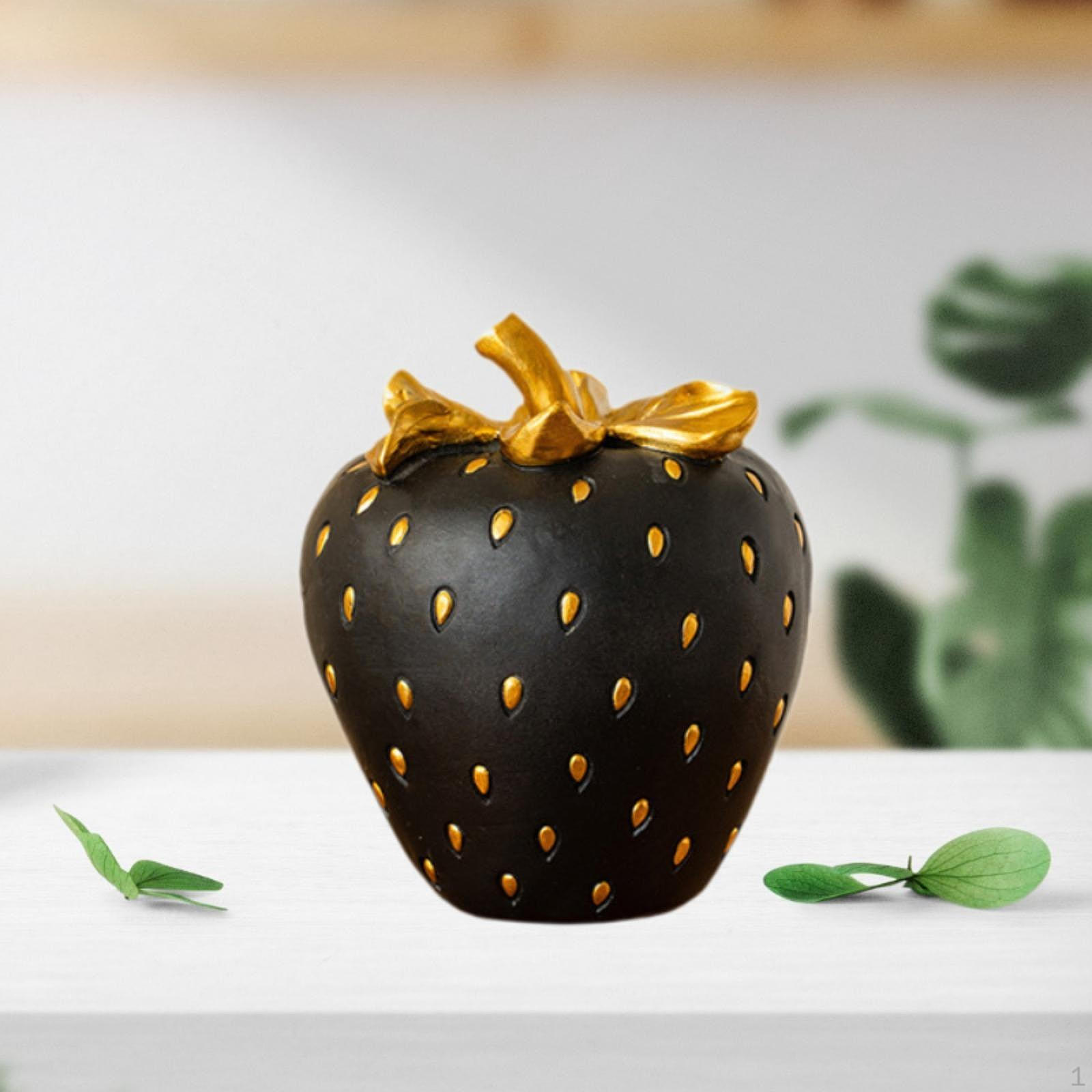 

Украшение из смолы Клубника, Креативные поделки, Реалистичная имитация, Фрукт Black Gold