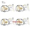 Carburetor repair kit floating needle gasket parts for SUZUKI GS500E DR350 DR250S/SE GSX1100 Mikuni BST33 BMW F650 GS500 DR250