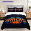 Set da tre pezzi con spirito da basket dei New York Knicks(1 * copripiumino + 2 * federa, senza nucleo)Set biancheria da letto Morbido e confortevole