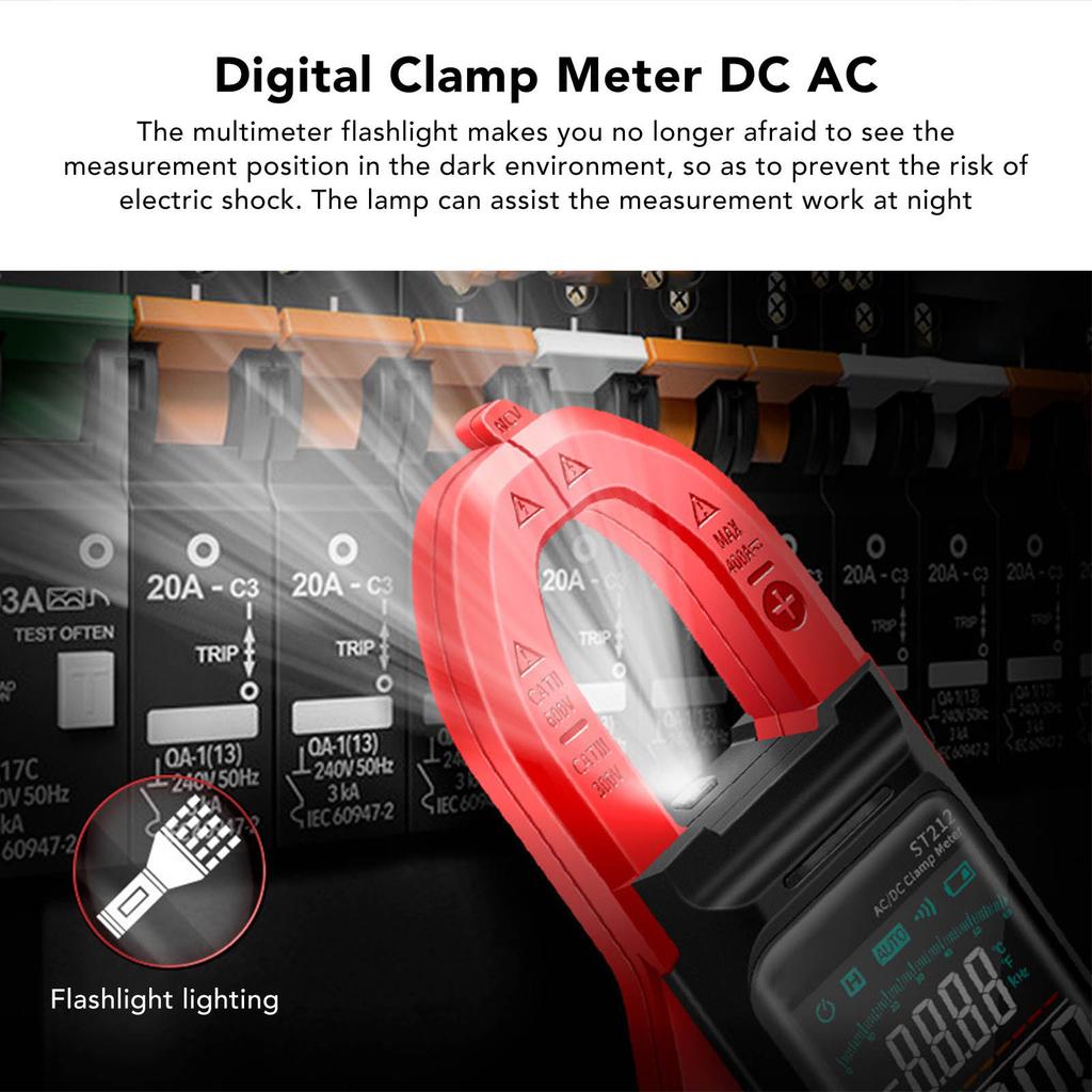 Digital Clamp Meter Multimeter Large Screen Full Automatic Fire Prevention DC AC Current Ohm Volt