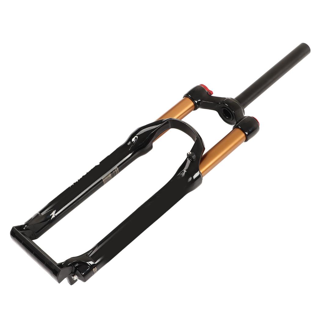 Garfo de Suspensão a Ar para Bicicleta 26pol Tubo Reto Trava Manual Garfos Dianteiros de Mountain Bike Amortecedor Dianteiro de Bicicleta
