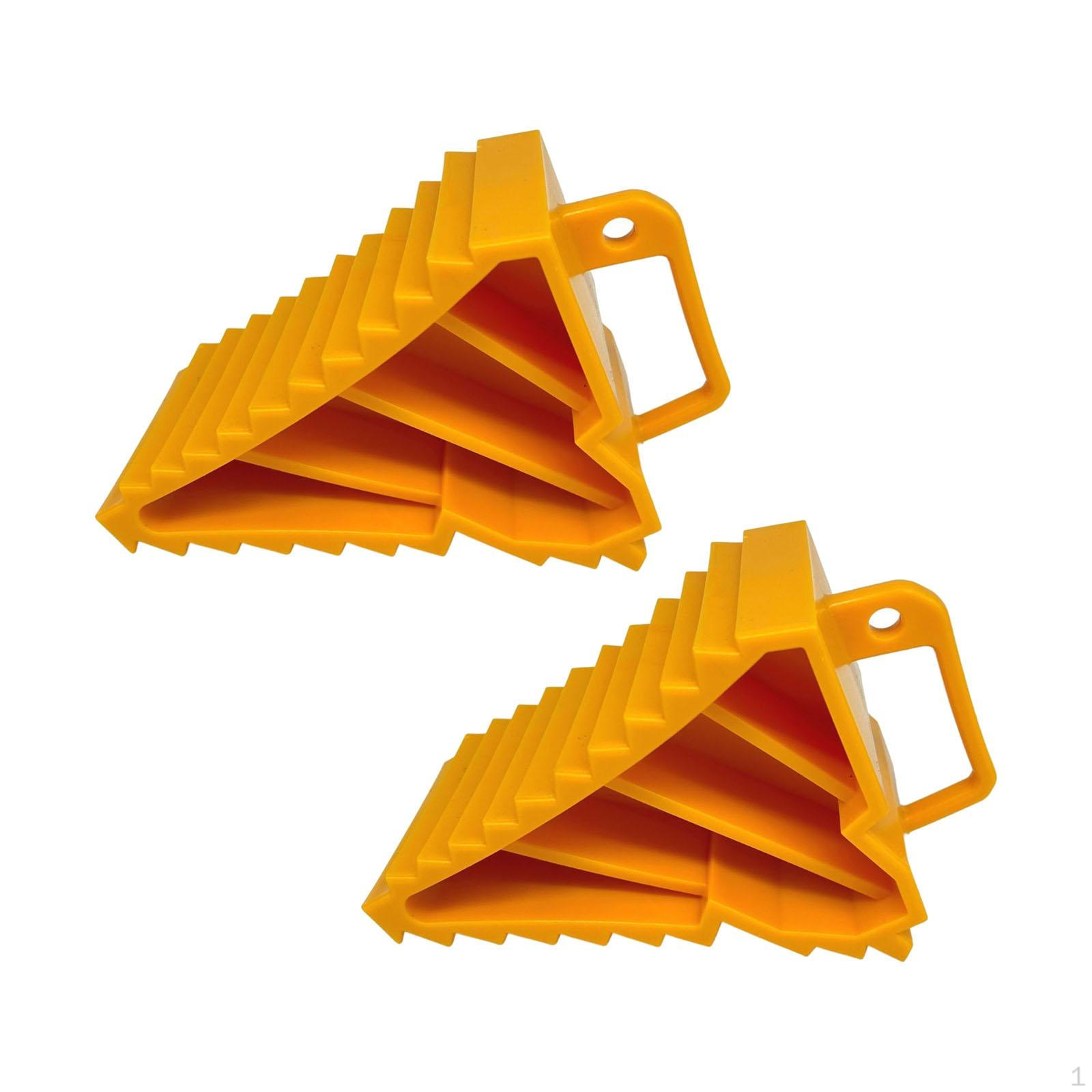 

2 шт. Колесные колодки, резиновая замена, профессиональная сборка, универсальный стопор для шин 22x15x10cm yellow