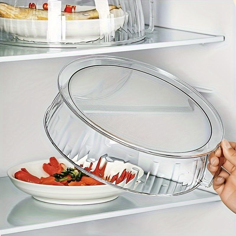 Heat Resistant Microwave Cover Splatter Proof Lid for Food, Round Flat Plate Design