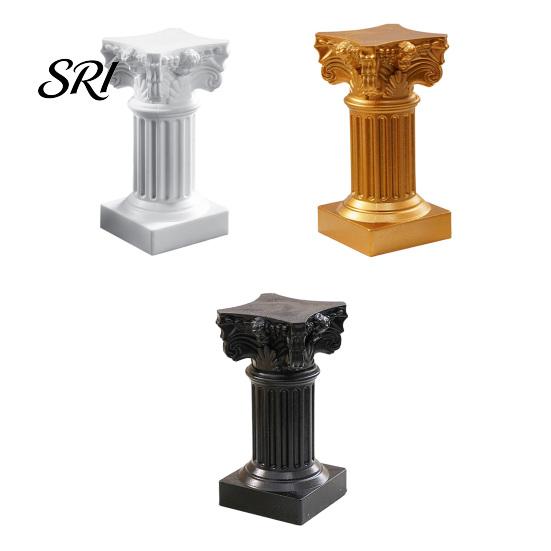 Decoration Roman Pillar Candle Holder Mini Greek Column Stand Resin White Portable Decor Candlestick for Wedding Banquet Home Table Centerpiece Photo