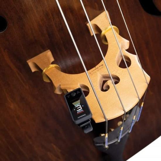 D'Addario Eclipse Tuner Clip-on Tuner for CelloDouble Bass, Chromatic Type, Full-Color Display, Black, PW-CT-17CBK