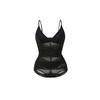 Formgebender Jumpsuit mit V-Ausschnitt, Leichte Formung Bauchkontrolle, Po-Anhebung, Körperformendes Korsett, Push-up Bustkorsett, Mesh