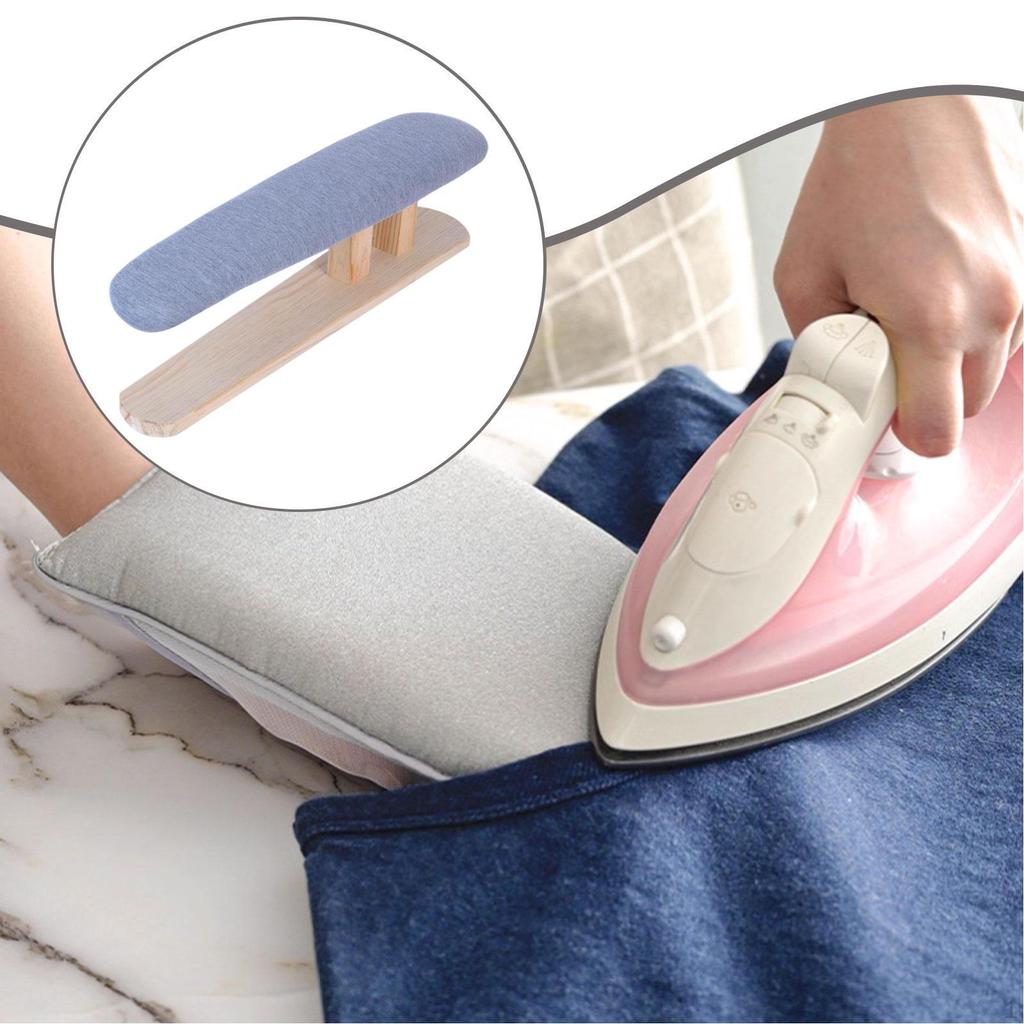 Mini Bügelbrett Hocker Kompakt Tragbar Premium Professionell mit Holzfuß für Zuhause Handwerk