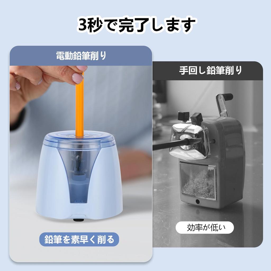 TYS Automatischer Elektrischer Bleistift Buntstift Batteriebetrieben Schulbedarf Spitzer, Spitzer, (Nicht enthalten), (blau)