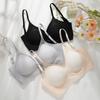 Women's Push Up Thick Pad Bra Peach Cup Breathable Bra Summer Adjustable Bust Backless Bra