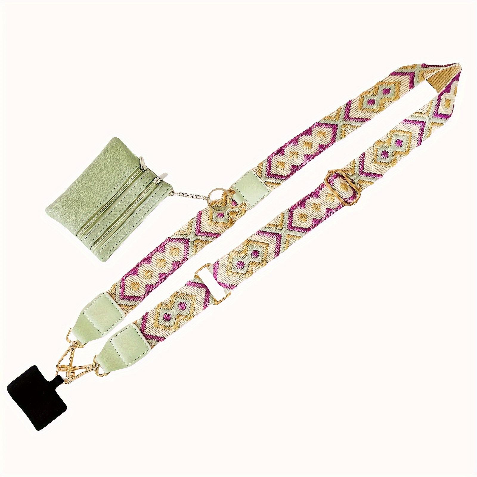 

New Luggage Accessories Shoulder Strap Zipper Bag Mobile Phone Storage Bag Versatile Fashion Lanyard Strap Bag Parts Accessories зелёный