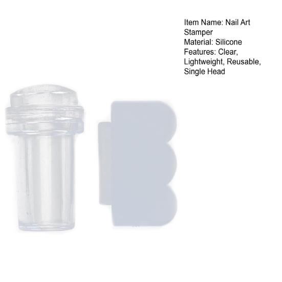 1 Set Nagelstempel Kompakte Größe Breite Anwendung Silikon Universell Klar mit Schaber Zubehör