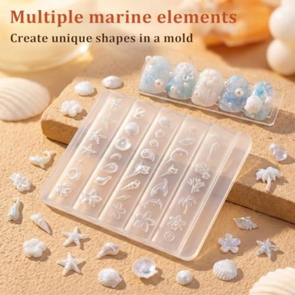 Transparent Silicone Nail Art Molds 3D Carving Nail Art Molds  for DIY Manicure Design