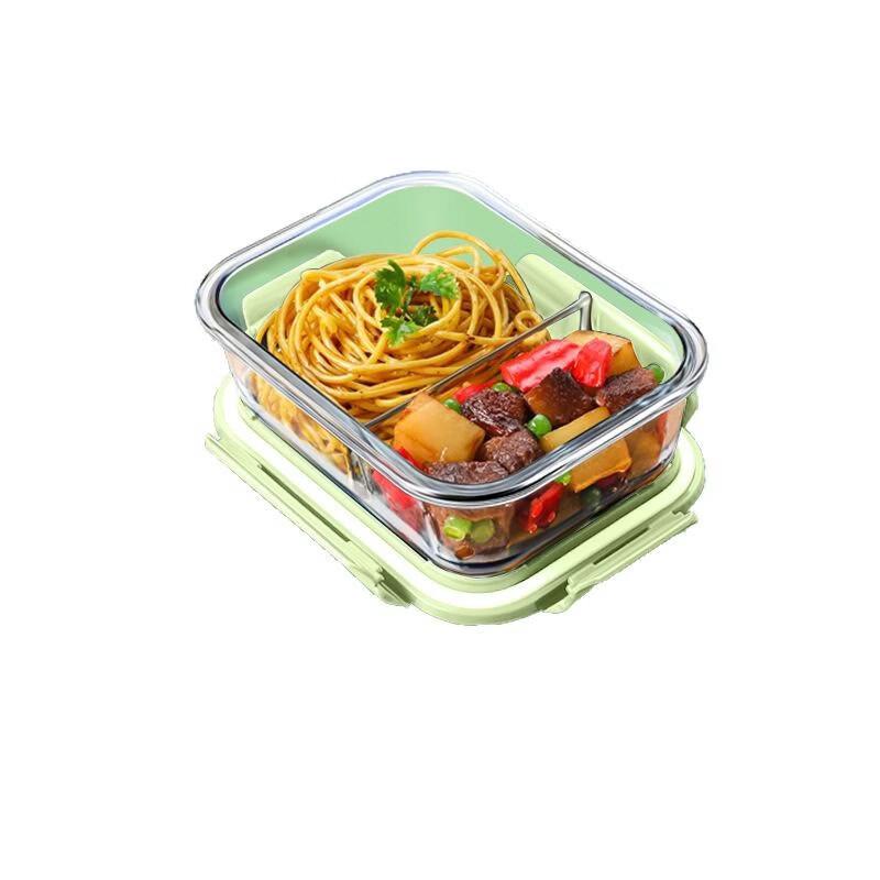 

ZISIZ Glass Meal Prep Container with Compartments