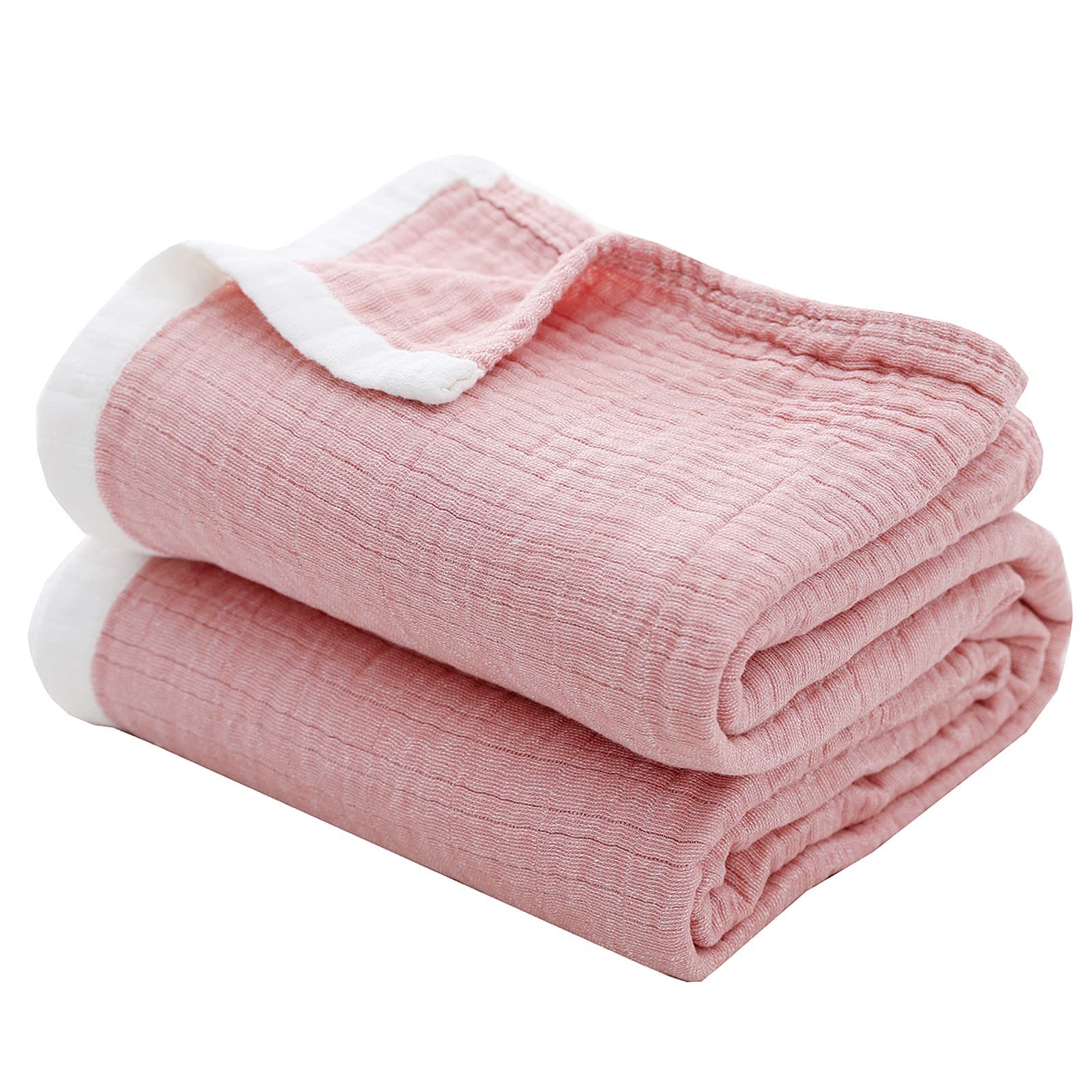 

SE Softexly Gauze King Perfect for Naps and Comfortably and Dust All Seasons Blanket, Double, Queen, Size, 4-Ply, 100% Cotton, Quilting, Soft,