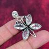 White Topaz 925 Solid Sterling Silver Pendant, Handmade Gemstone Jewelry Pendant For Memorial Day