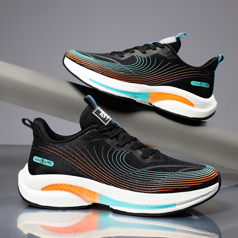 

Мужская новая спортивная обувь, легкие и модные кроссовки для бега, дышащие летние кроссовки для тенниса и походов 44 чёрный