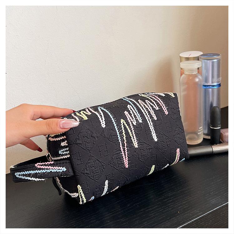 

Сумка Универсальная модная косметичка большой емкости Портативная сумка для хранения Студенческая сумка для карандашей Высококачественная косметичка чёрный