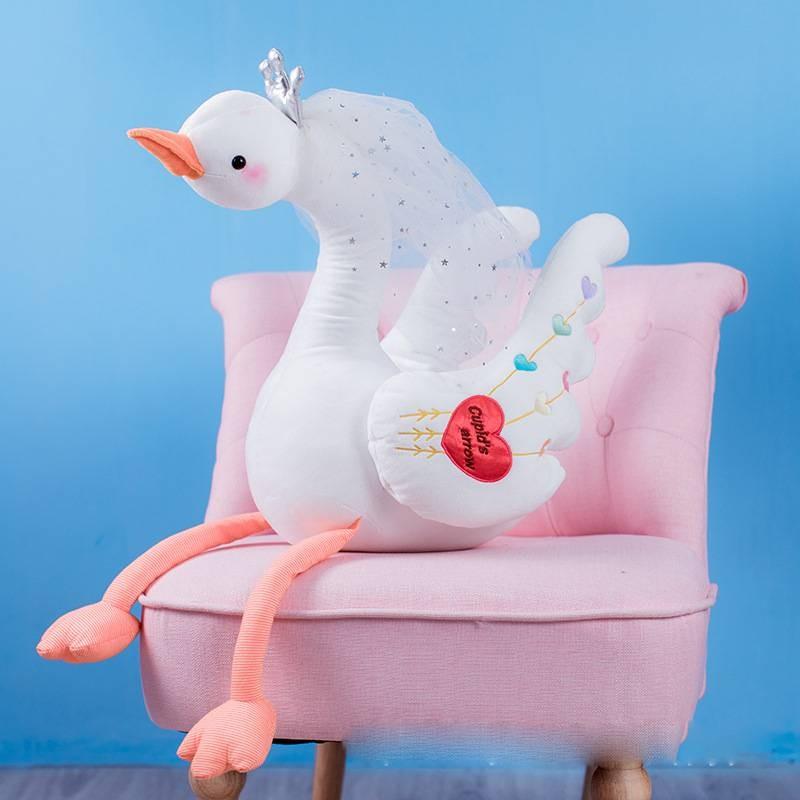 White Elegant Swan Plush Toy Cute Cartoon Stuffed Animal Girls Kid Gift Birthday