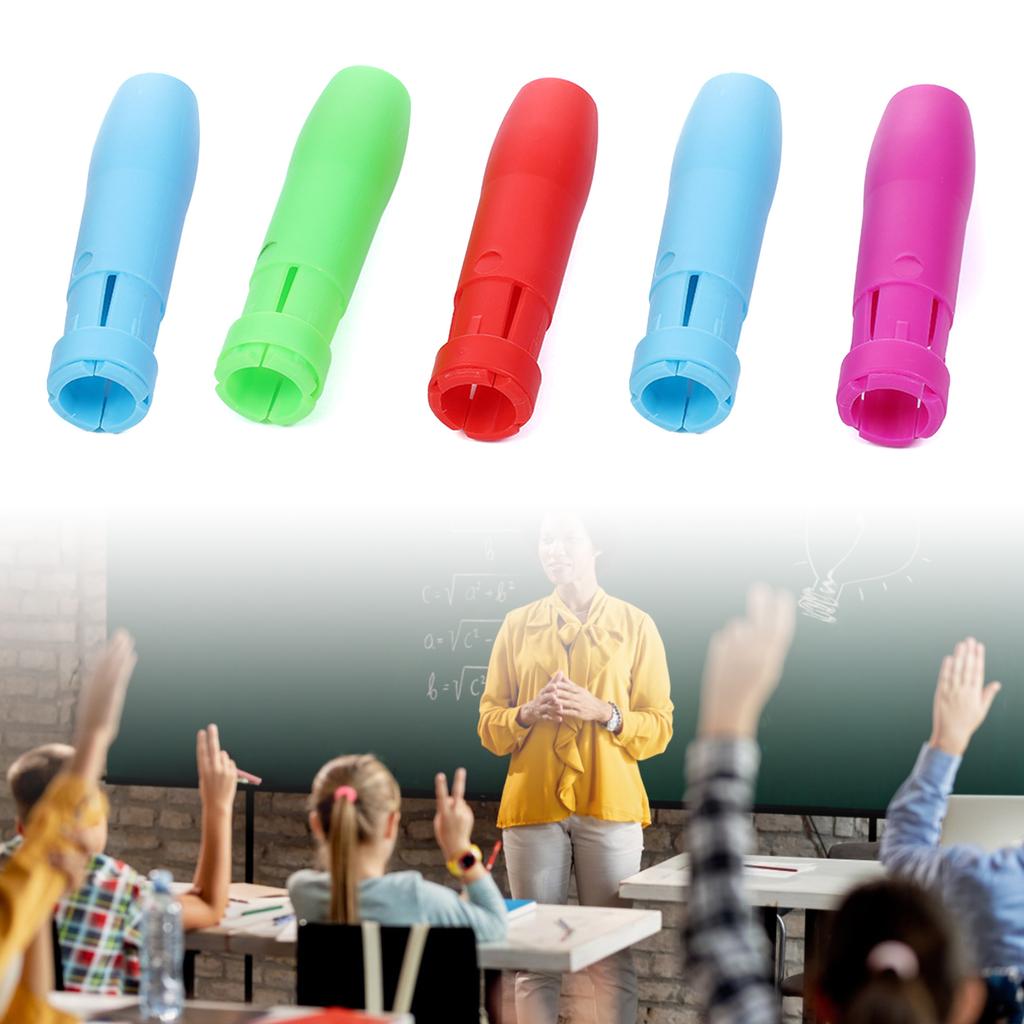5Pcs Plastic Chalk Holder Adjustable Chalk Extender for Teachers Kids School Office Drawing Board Whiteboard Chalkboard