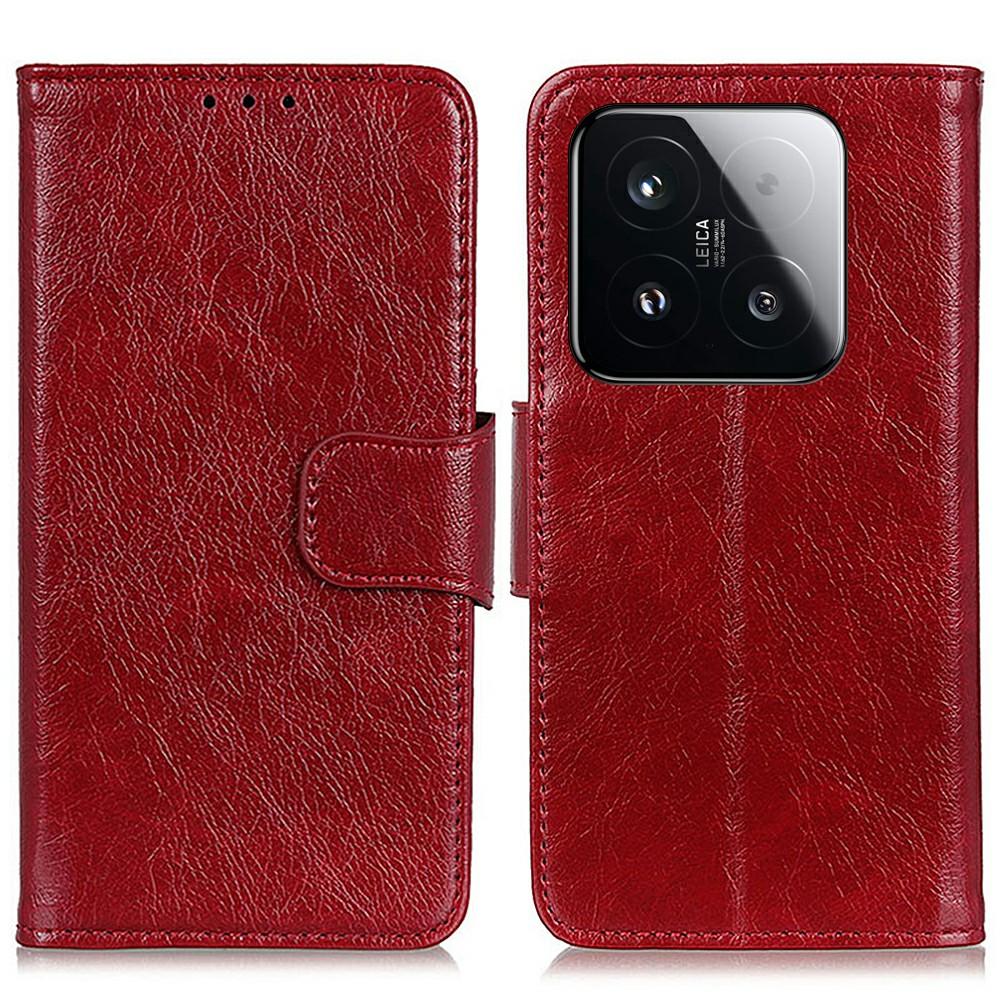 For Xiaomi 15T Case Nappa Texture Split Leather Wallet Phone Cover